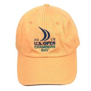 US Open Chambers Bay 2015 Orange Adjustable Hat Cap USGA Member Embroidered